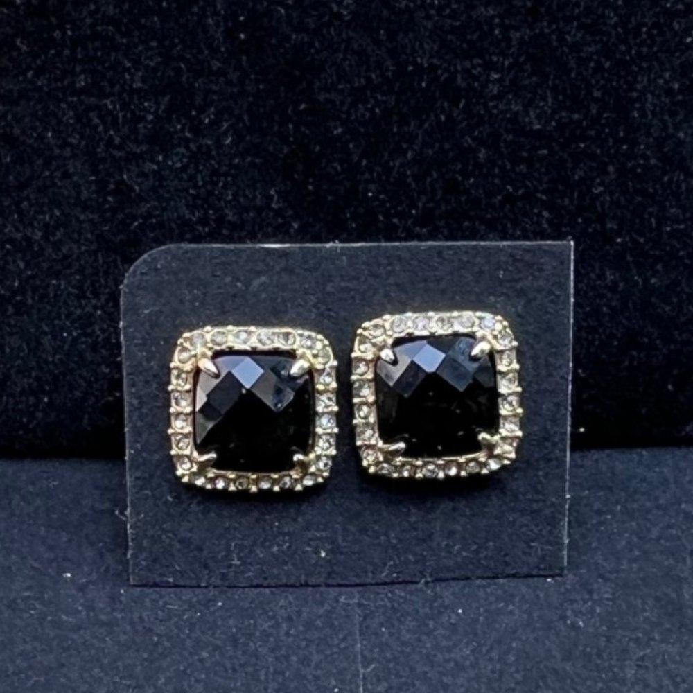 C. Wonder Gold Checkerboard Black Gemstone Earrings or Bundle 3/$30